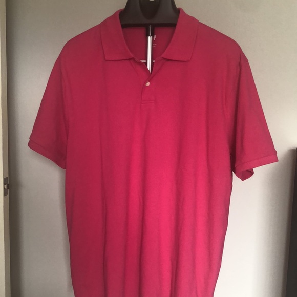 Gap Pink Stretch Pique Moisture Wicking Polo Short Sleeve Sz XL - Picture 2 of 7